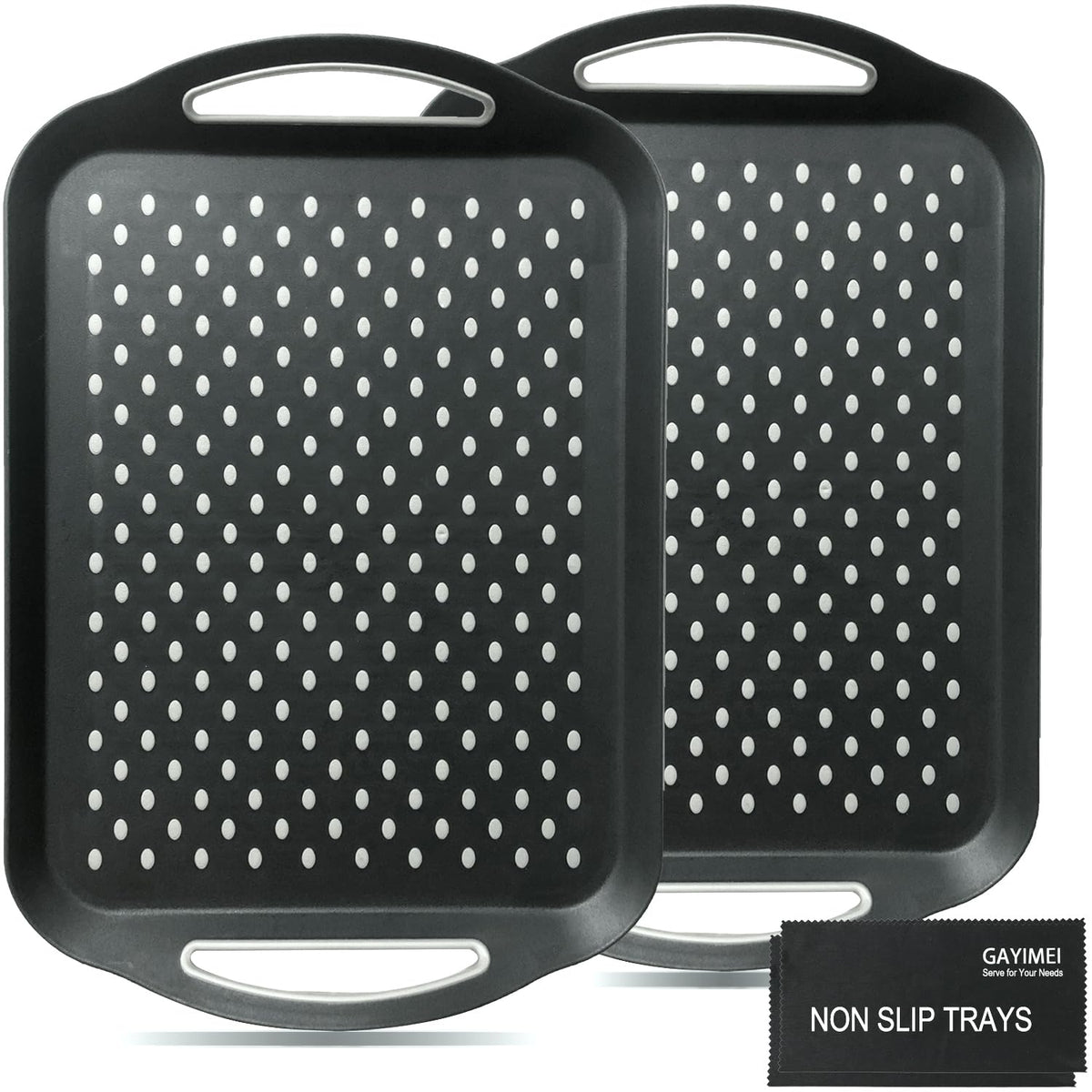 GAYIMEI large anti-slip tray with handles keeps items stable during transport.