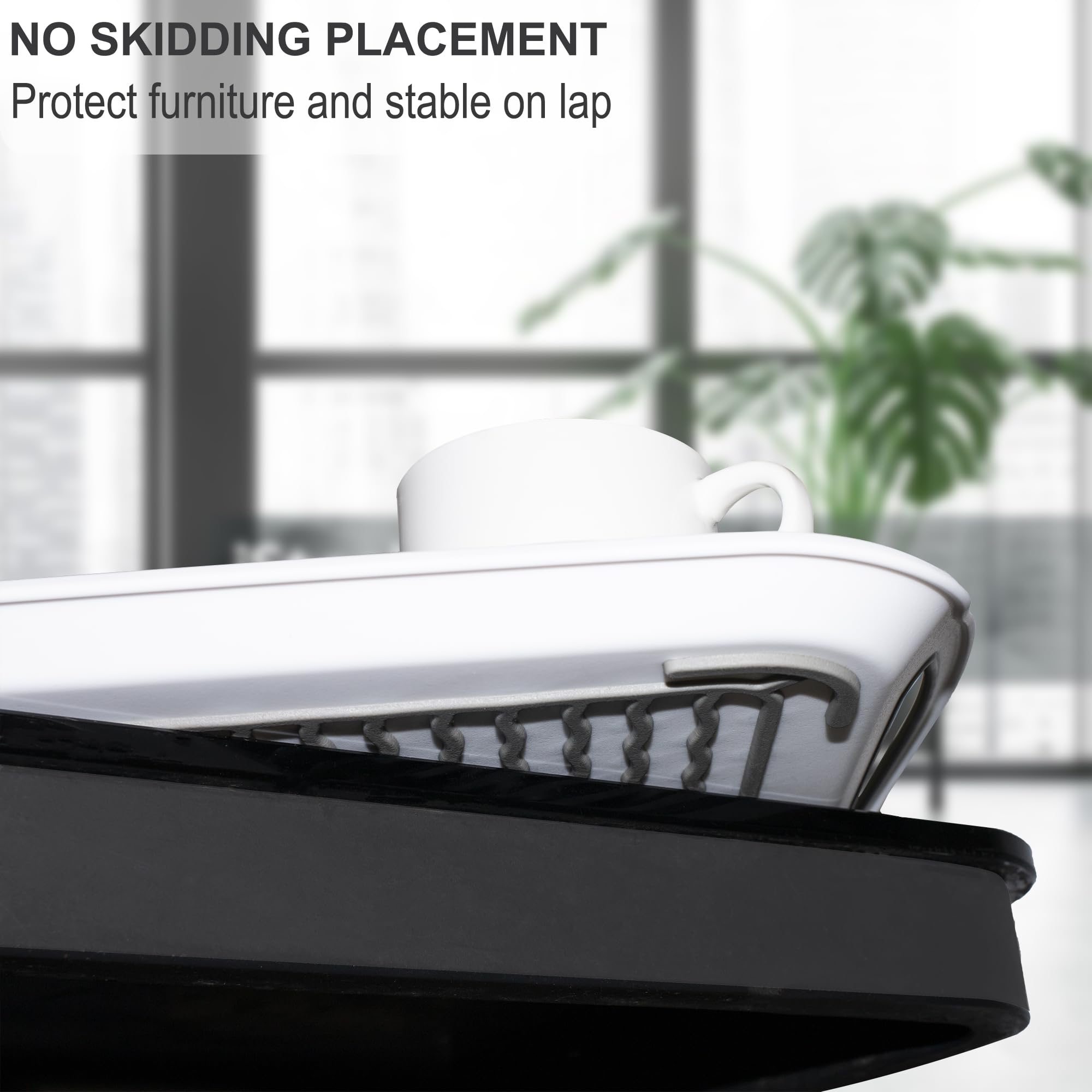 GAYIMEI tray bottom features rubber waves to prevent sliding and protect surfaces