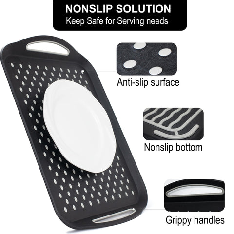 GAYIMEI tray with grippy dots surface aids safe carrying and reduces skidding