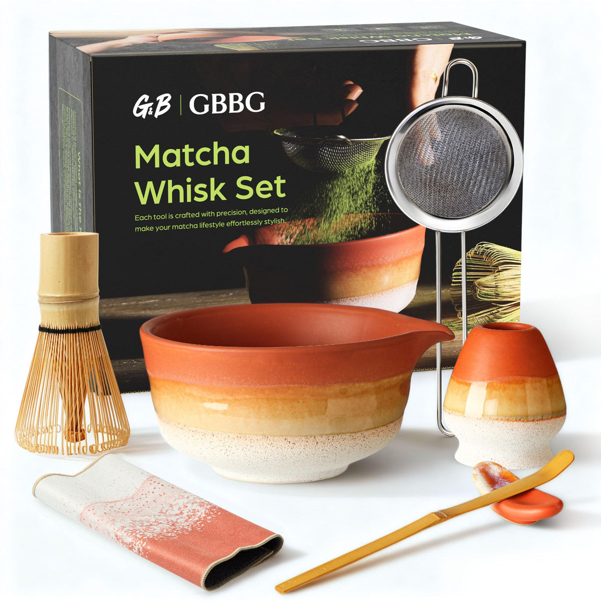 GBBG Desert Series matcha bowl 530ml with smooth pouring for silky tea