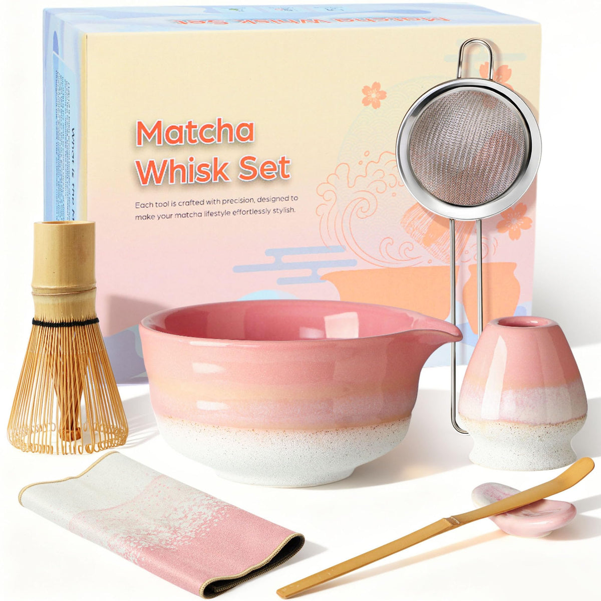 GBBG Desert Series matcha bowl in warm tones for smooth whisking and serving