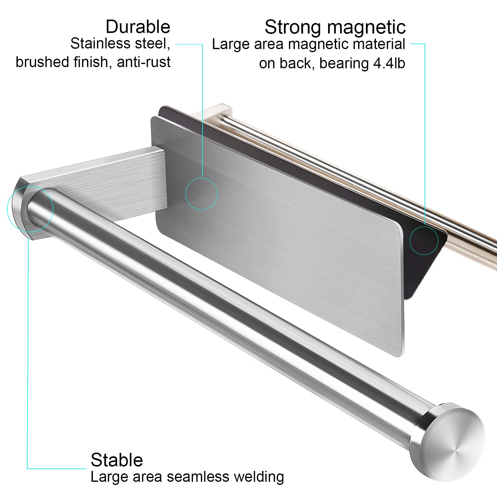 GBESTWOOW rotatable paper towel holder adapts to space and orientation.