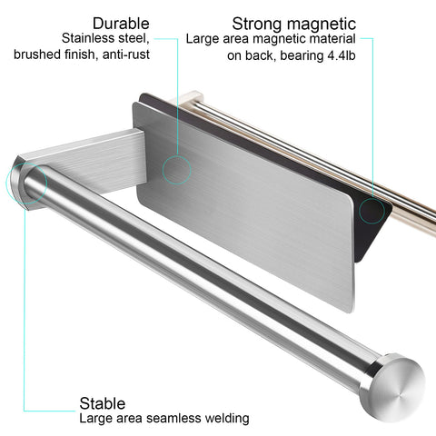 GBESTWOOW rotatable paper towel holder adapts to space and orientation.