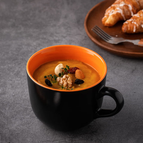 GBHOME mug with wide ergonomic handle, easy to grip.