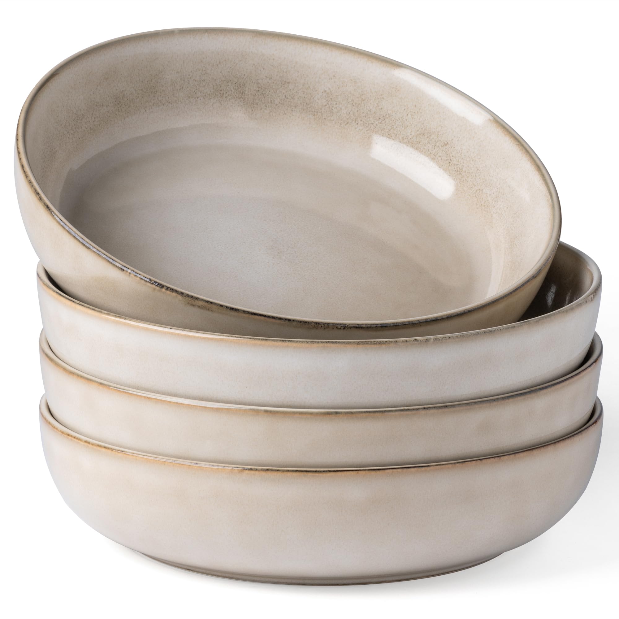 GBhome 8.75-inch pasta bowls ready for family meals with generous portions.