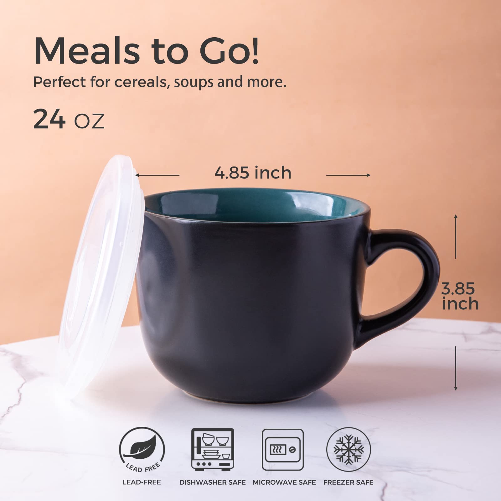 Close-up of GBHOME lid showing silica gel seal for microwave use.