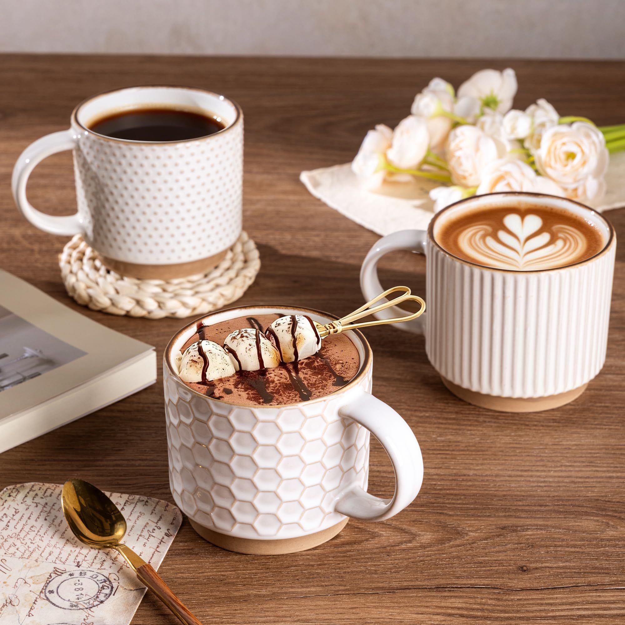 GBHOME ceramic mug with smooth rim for comfort