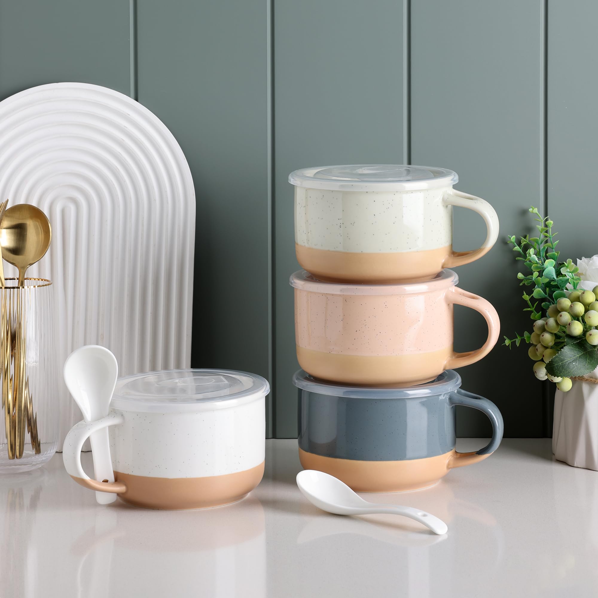 GBhome stackable soup cups save cabinet space and stay organized