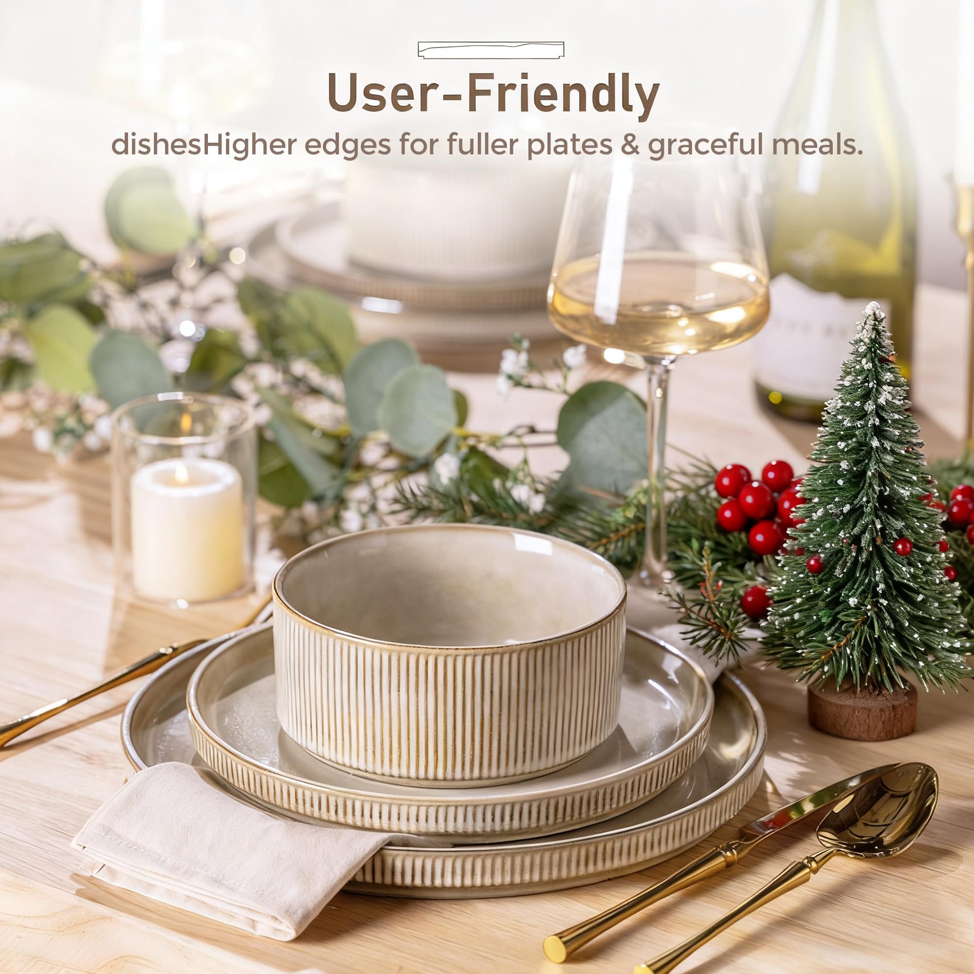 GBHOME dishwasher-safe and microwave-safe dinnerware for quick meals.