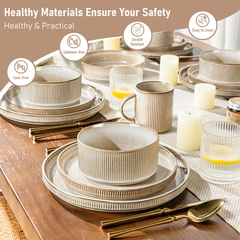 GBHOME stackable design saves cabinet space while keeping plates organized.