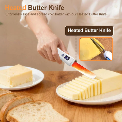GBOJI butter knife with temperature display for precise control