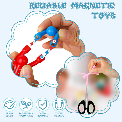 GBYMIUY fridge decor with magnetic people in action poses for kids' play.
