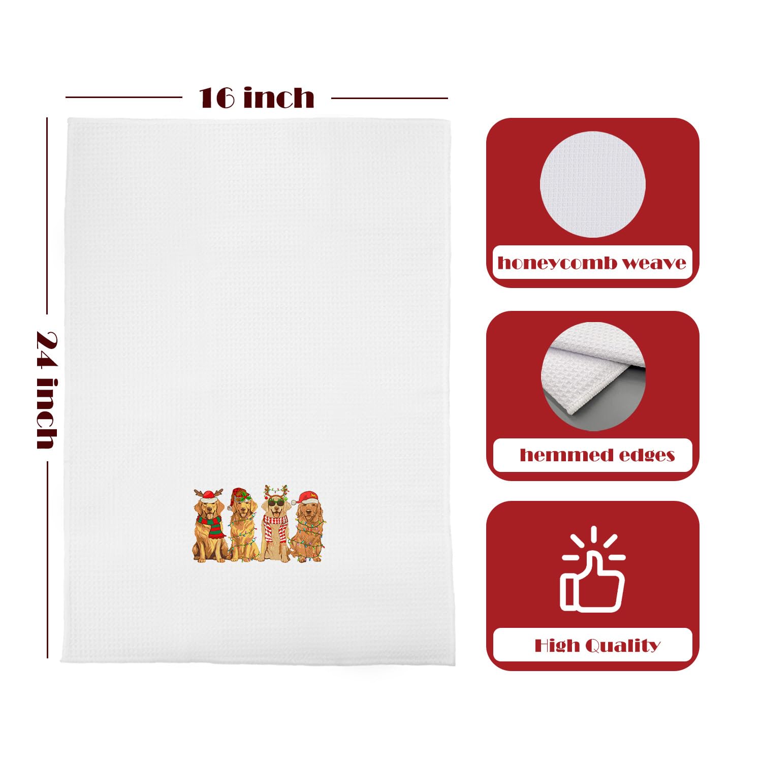 GCFET Golden Retriever gift towel, decorative packaging ideal for gifts.
