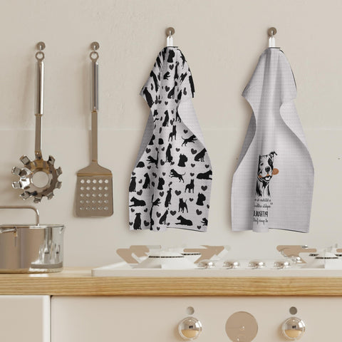 GCFET Pitbull Kinchen towels as stylish kitchen decor, blending with colors and adding playful charm.