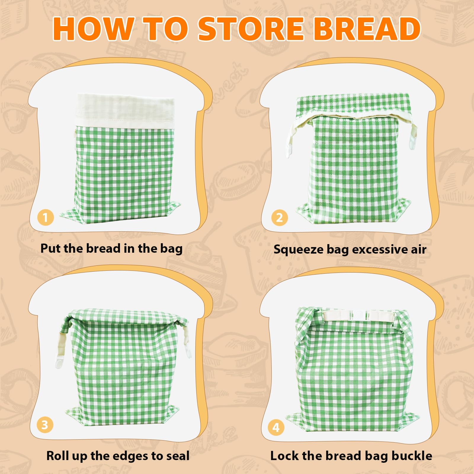 GCTGCT bread bag used for vegetables and snacks
