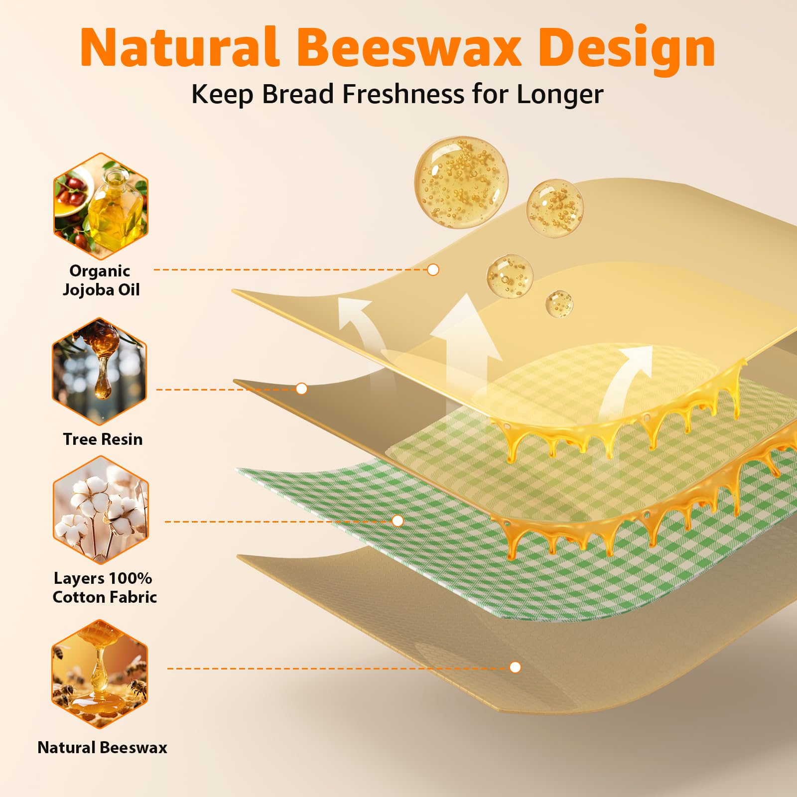 GCTGCT large beeswax bread bag open loaf ready to store