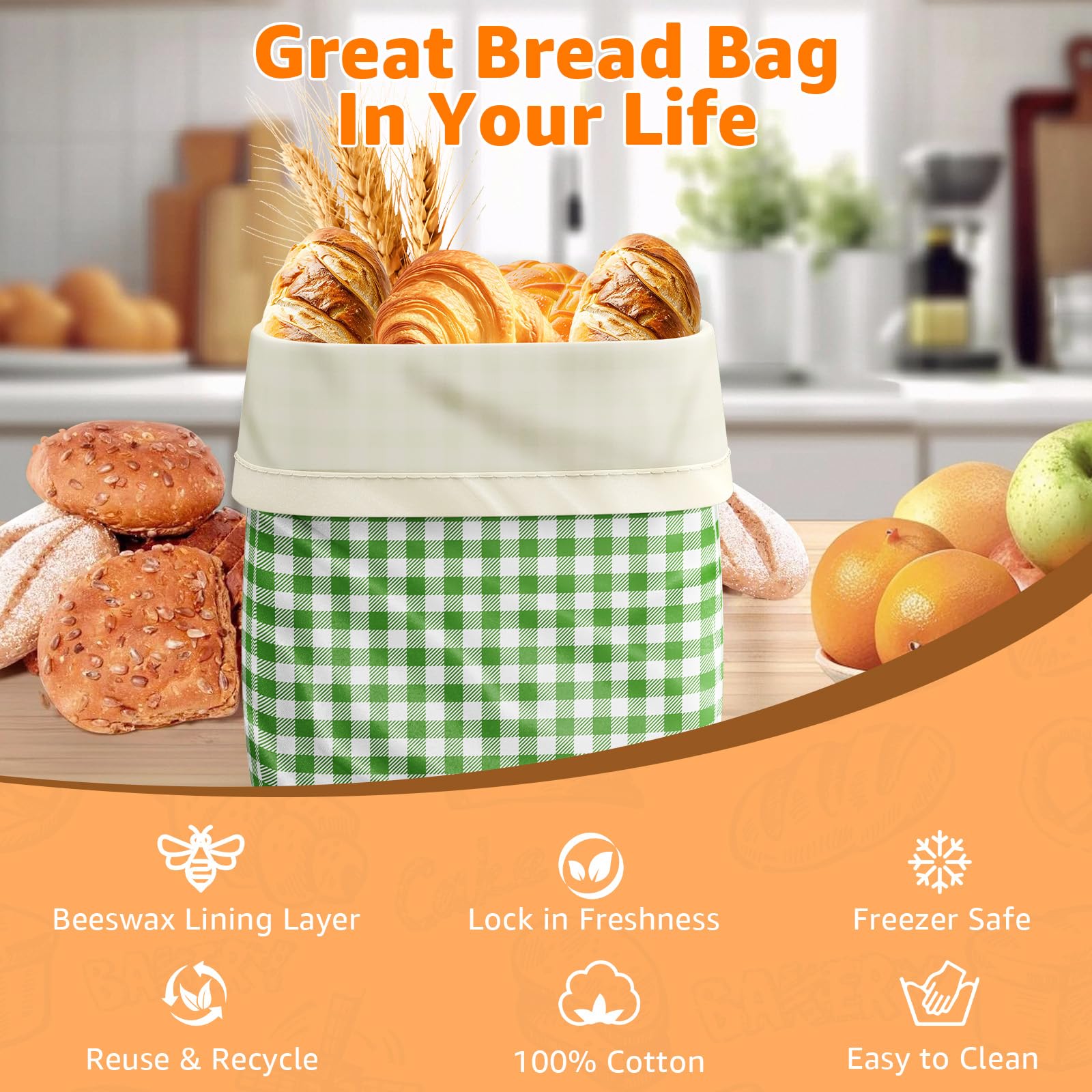 GCTGCT pattern-design bread bag adds kitchen elegance