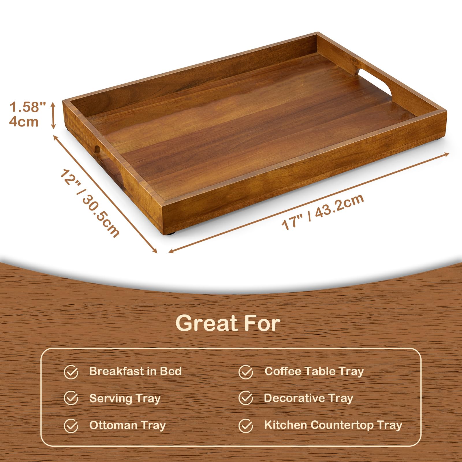 GCWSTJK breakfast-in-bed serving tray adds convenience and style to mornings.
