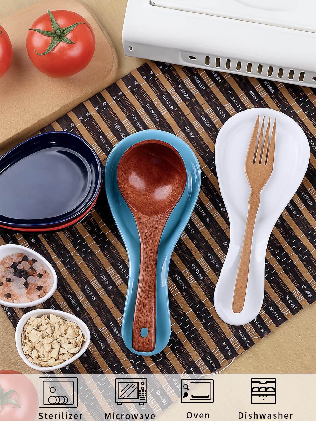 Dishwasher-safe GDCZ spoon rest cleans easily after meals.