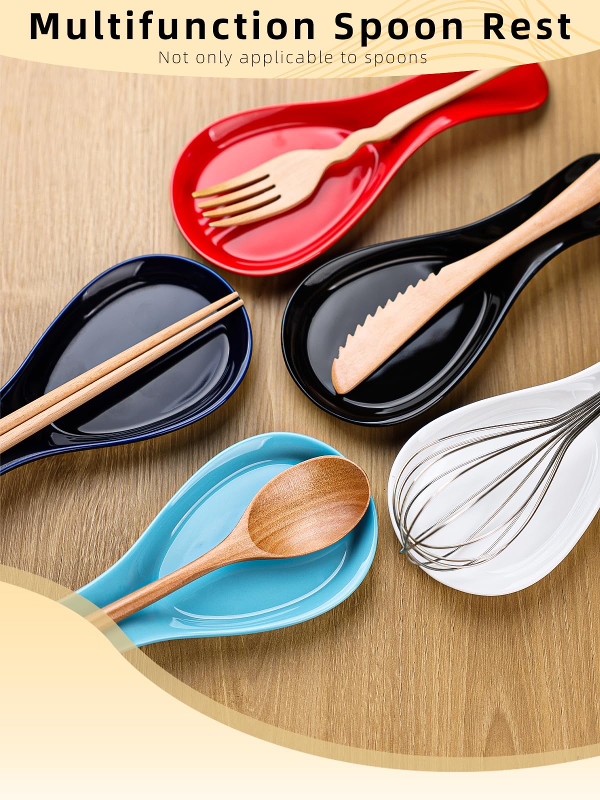 GDCZ large spoon rest protects surfaces and simplifies cleanup after meals.