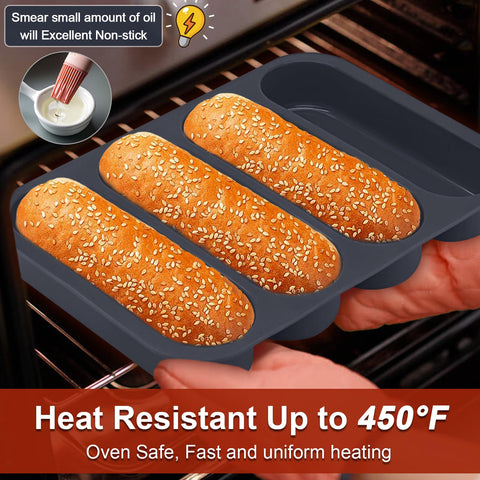 GDDGCUO silicone bun pan set of 2 ideal for batch baking