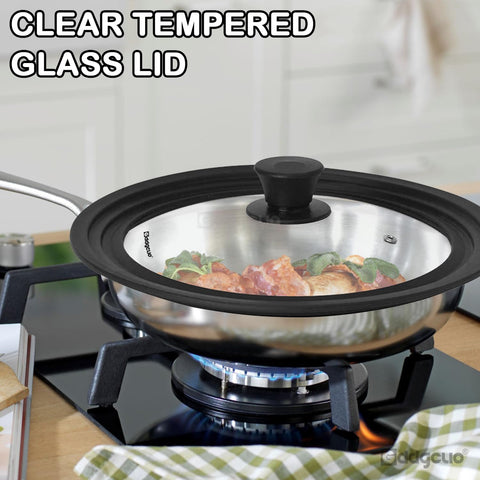 Reduces kitchen clutter by replacing multiple lids with GDDGCUO universal lid