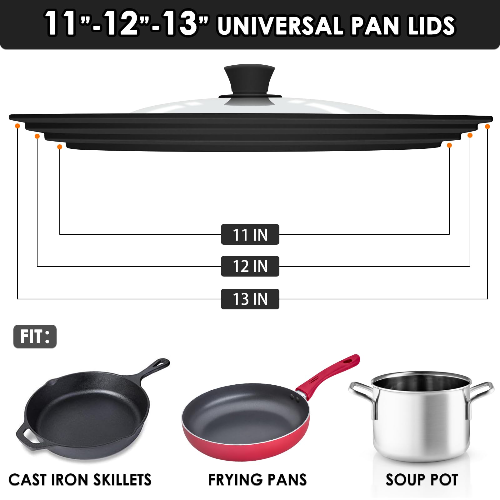 GDDGCUO lid with tempered glass provides clear view while cooking