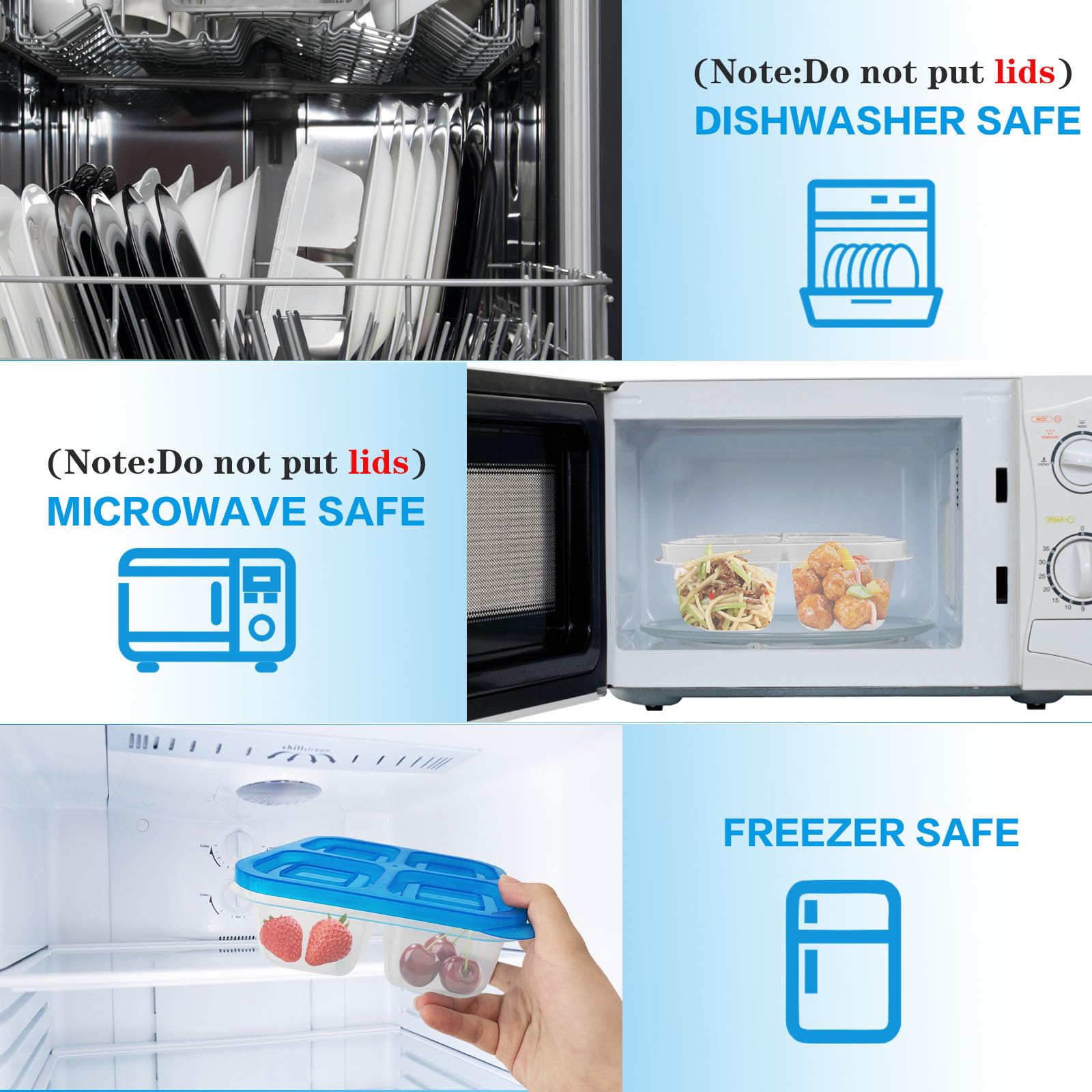 Gddochn stackable lunch container saves fridge space and fits in bags.