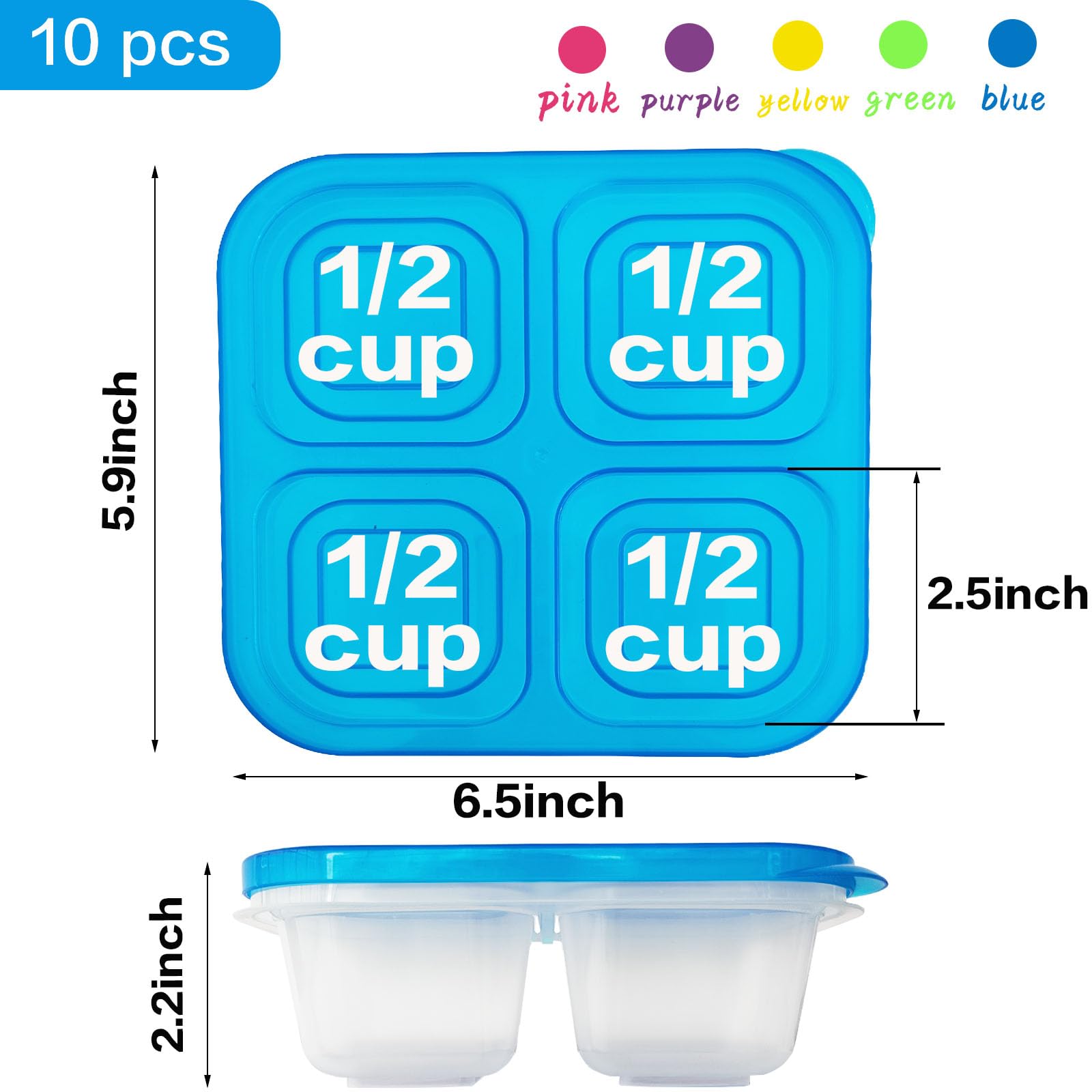 Gddochn translucent lid bento box offers easy portion visibility at a glance.