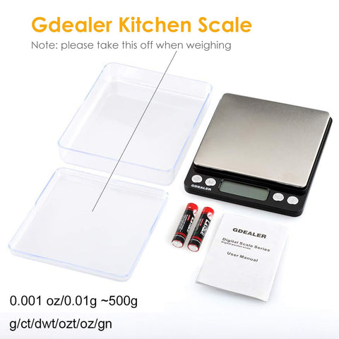 GDEALER portable design stays ready for kitchen or travel weighing.