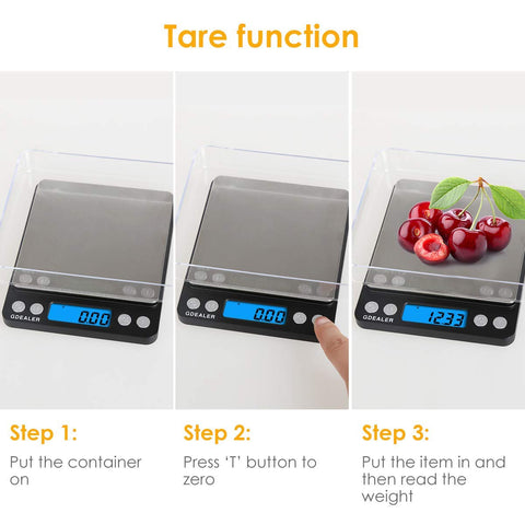 GDEALER scale features a stainless steel plate for durability and easy cleaning.
