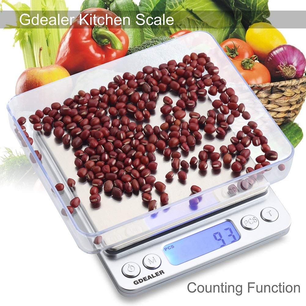 GDEALER Food Scale counting function aids portion estimation in recipes.