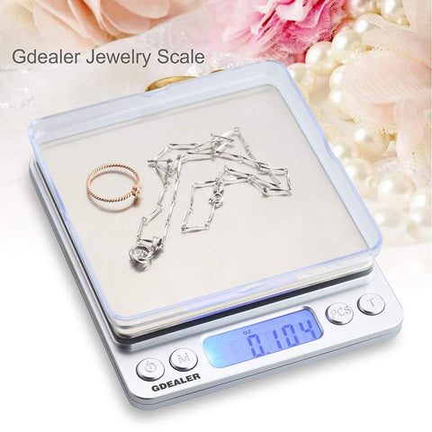 GDEALER Food Scale with two transparent plastic cases for versatile weighing.