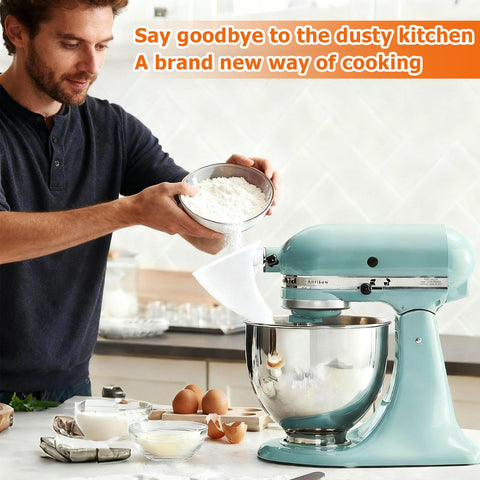 GDGJWL hands-free pouring shield in use improves multitasking during baking