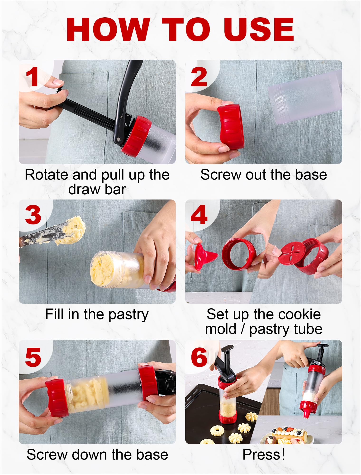 GDL cookie press set makes a thoughtful gift for baking enthusiasts.
