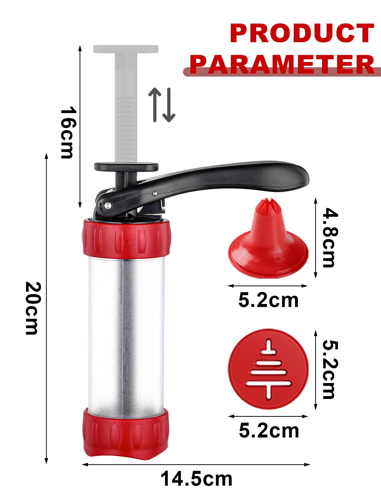 GDL cookie press set offers versatile kitchen tool for baking and snacks.