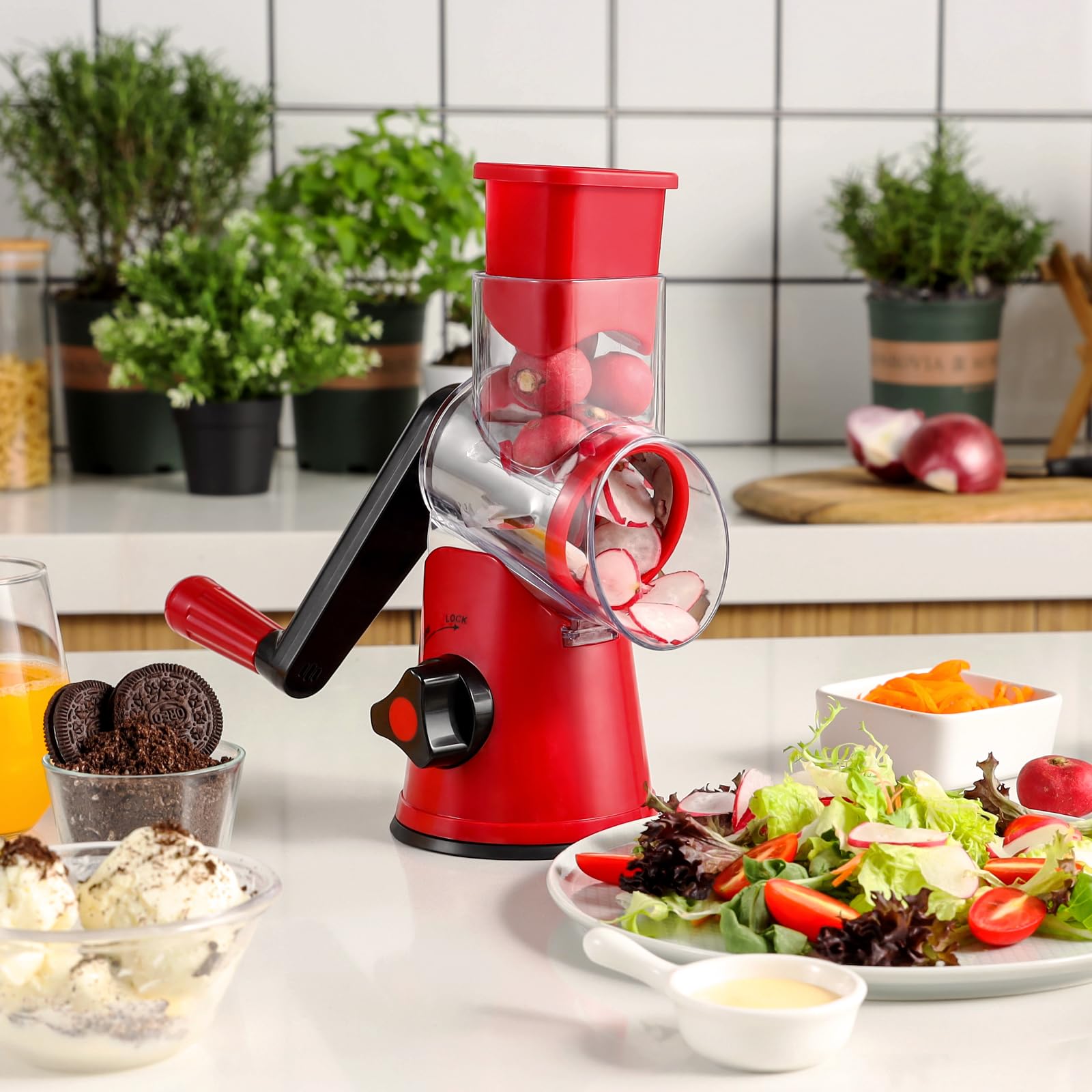 GDL dishwasher-safe stainless steel drum for effortless cleanup