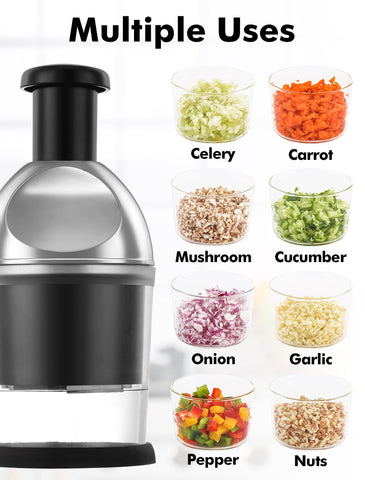 GDL Food Chopper onion and garlic ready for mincing in seconds.