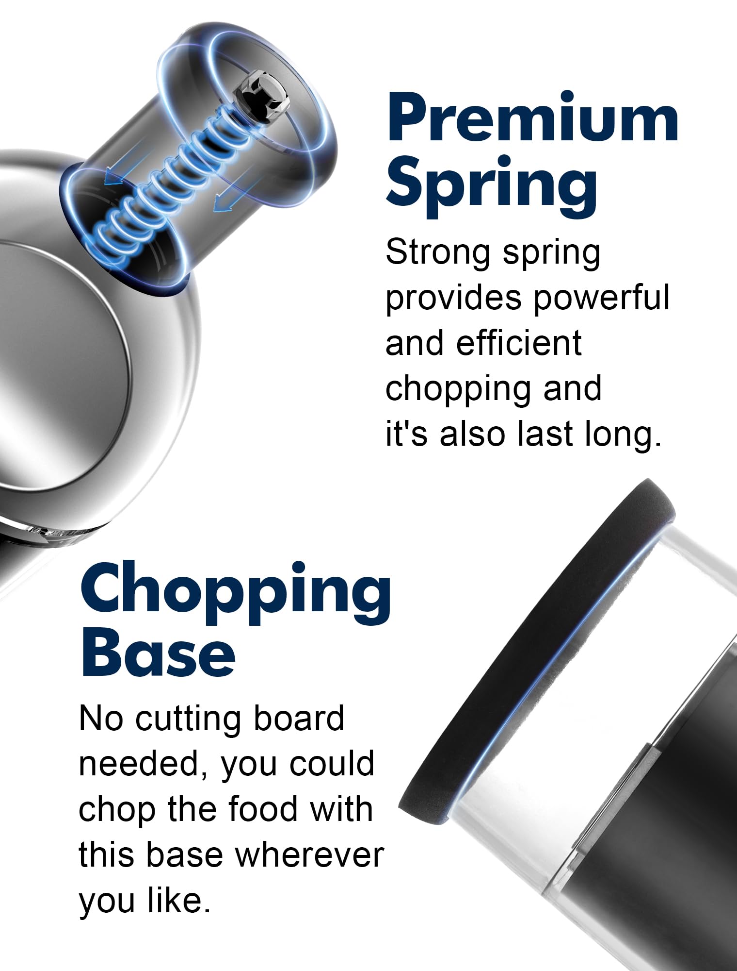 GDL Food Chopper sealing container reduces odor and splash during chopping.