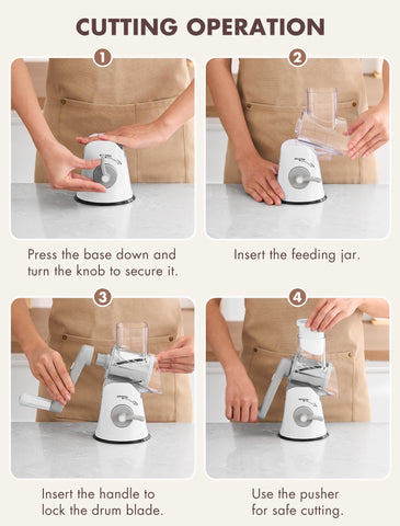 GDL rotary cheese grater packaged as a gift-ready kitchen gadget for cooks.