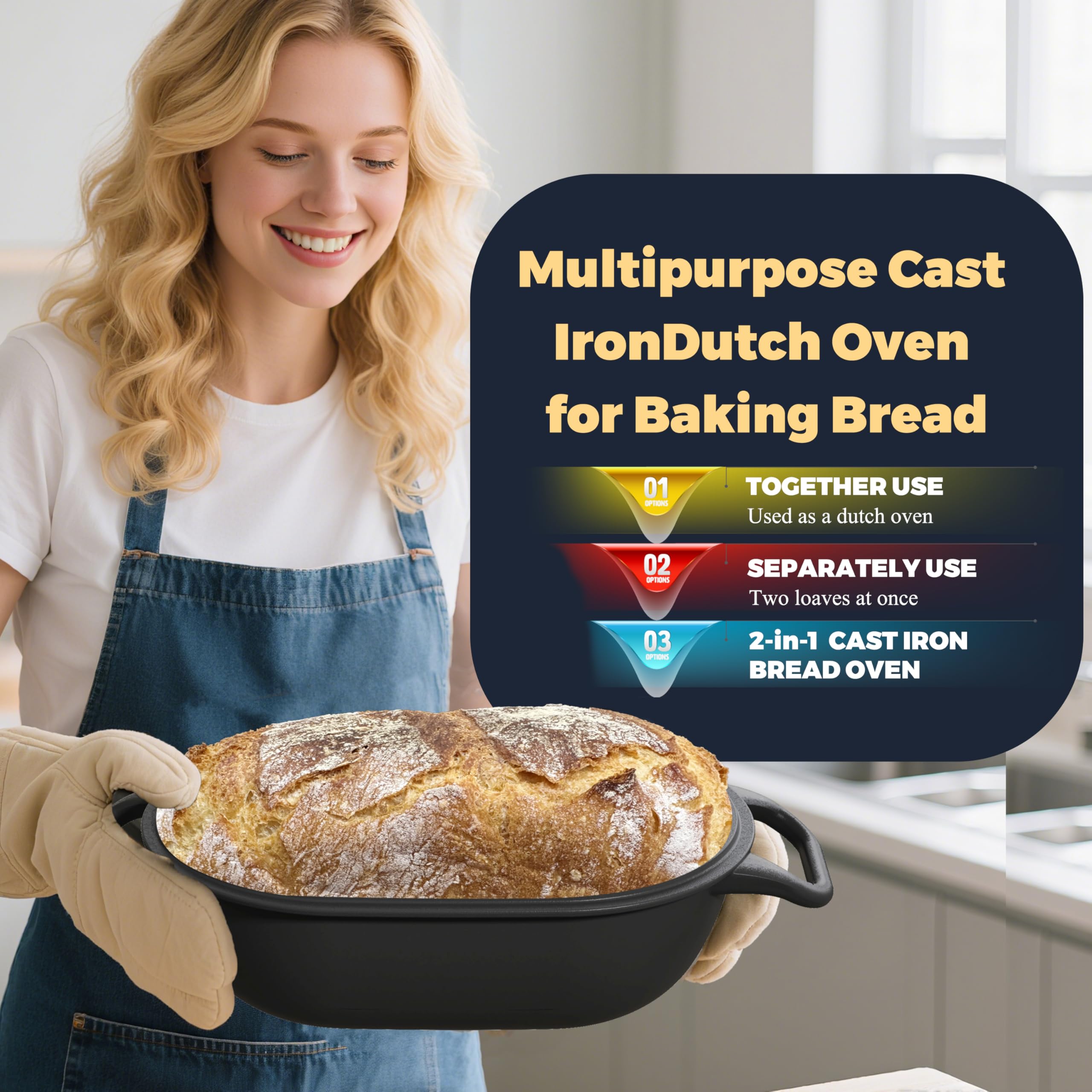 GdnWings easy-clean seasoned cast iron that develops a natural patina