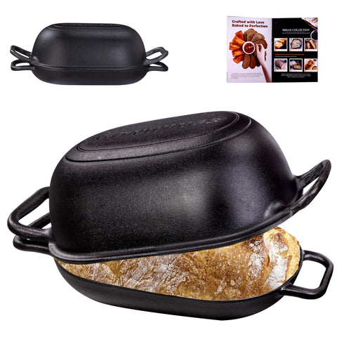 GdnWings oval Dutch oven for bread baking with even heat for crusty loaves