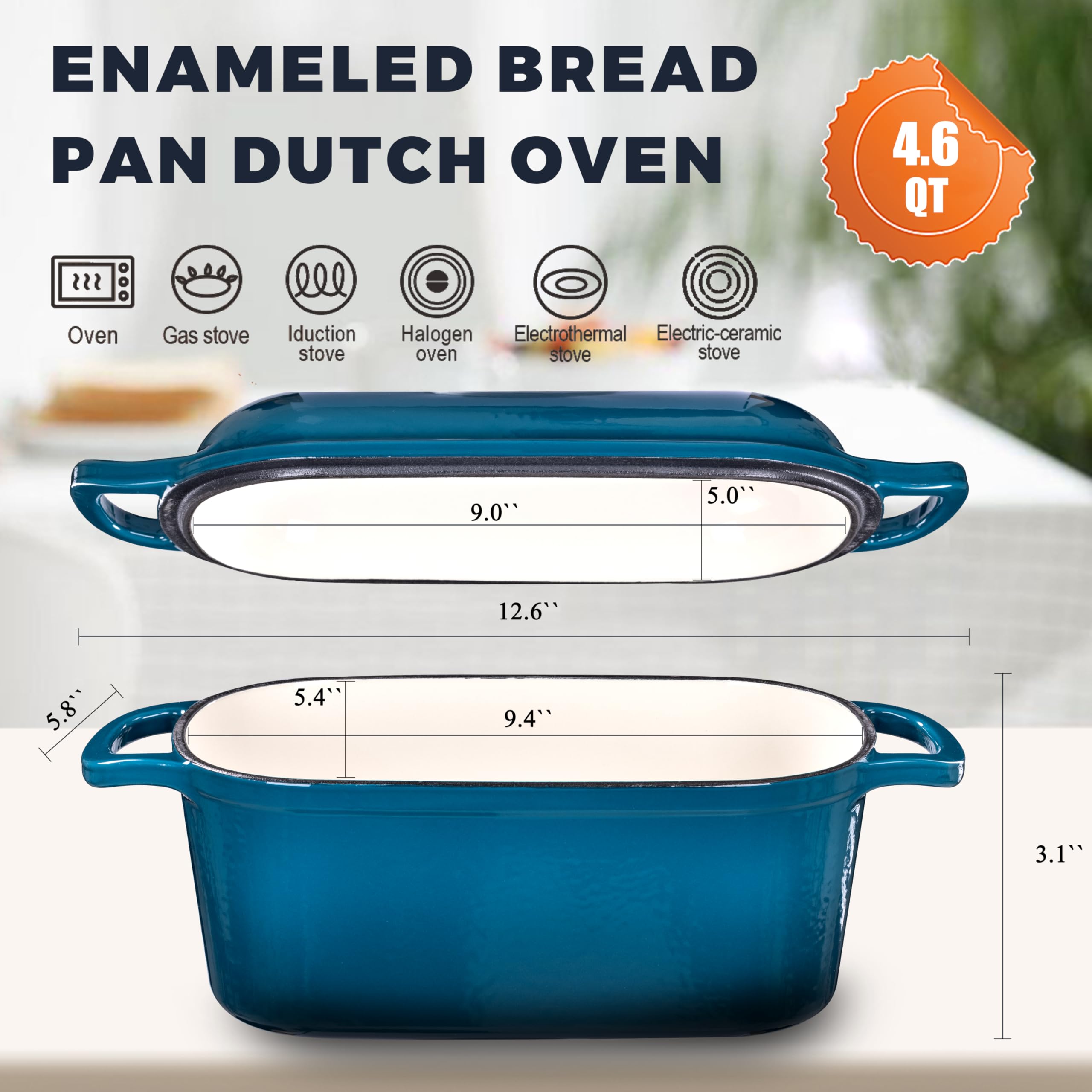 GdnWings self-basting lid traps steam to cultivate tender crumb and crisp exterior.