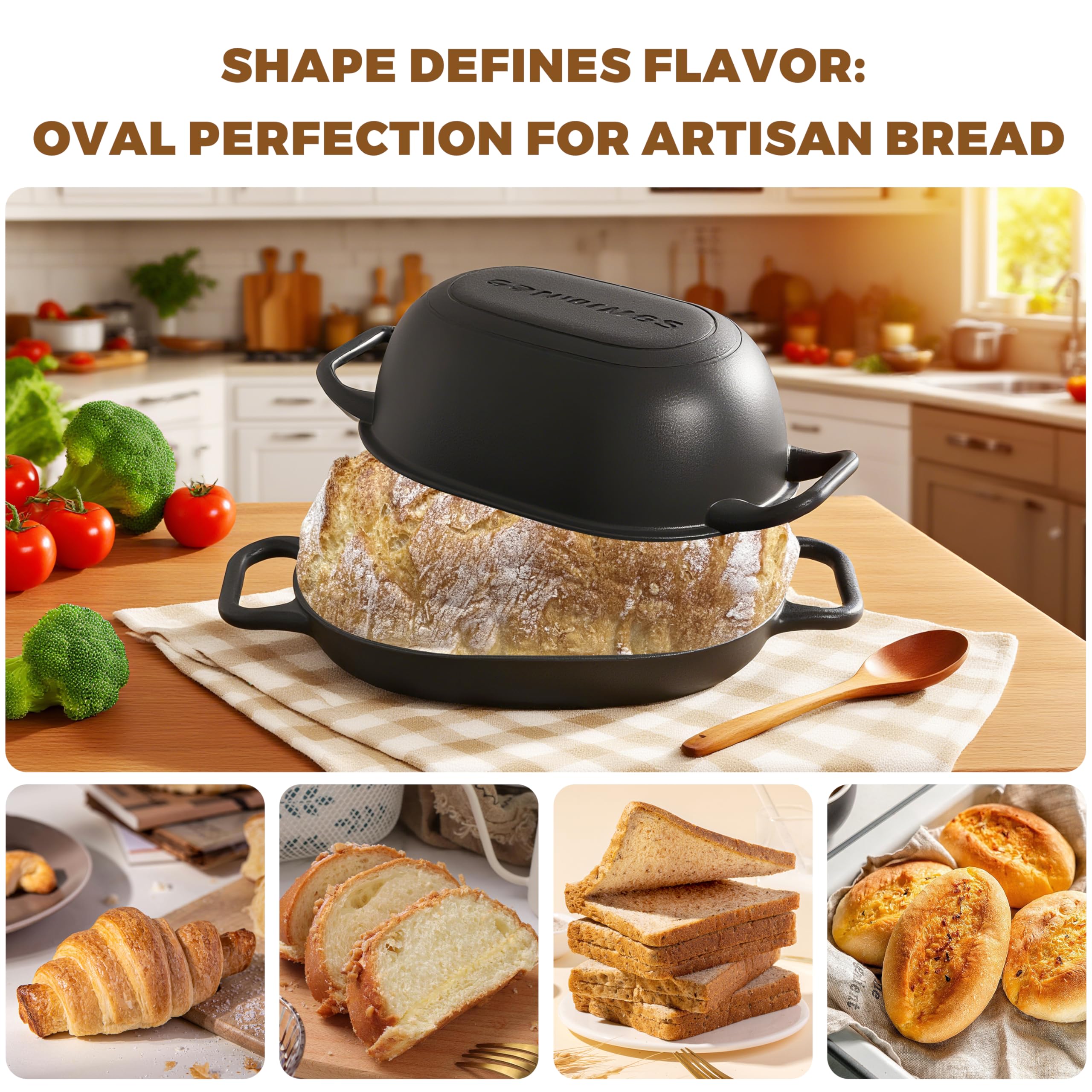 GdnWings sourdough bread pan with lid supporting even rise and flavor development