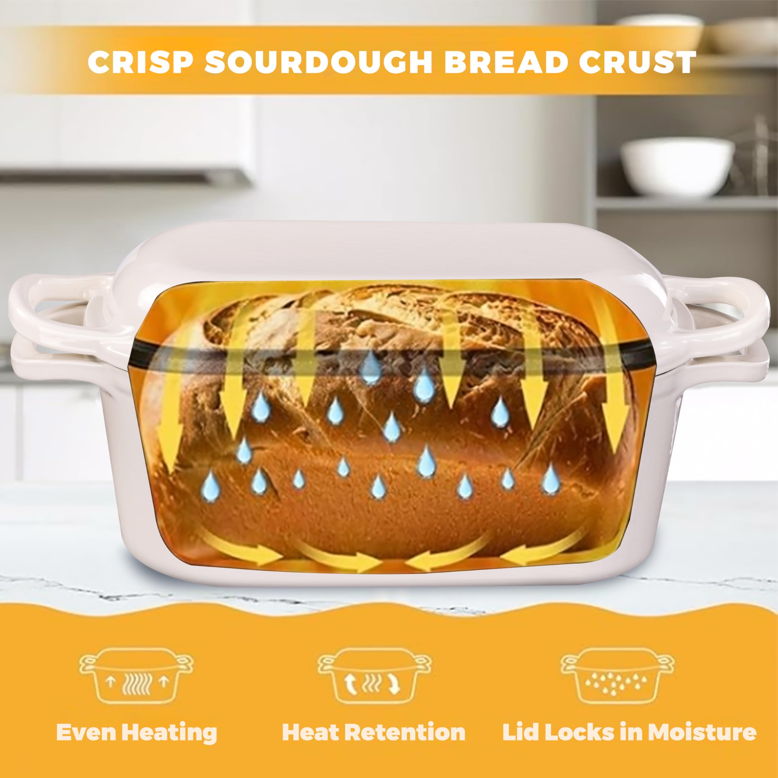 GdnWings sourdough loaf pan with lid for oven spring