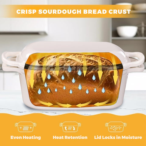 GdnWings sourdough loaf pan with lid for oven spring