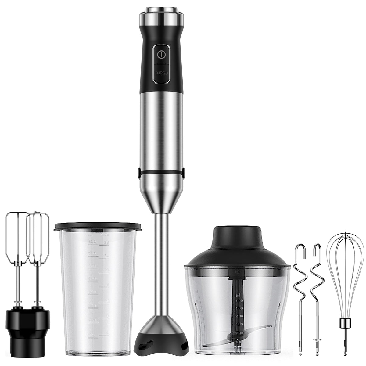 GDOR 6-in-1 immersion blender with attachments for versatile cooking prep