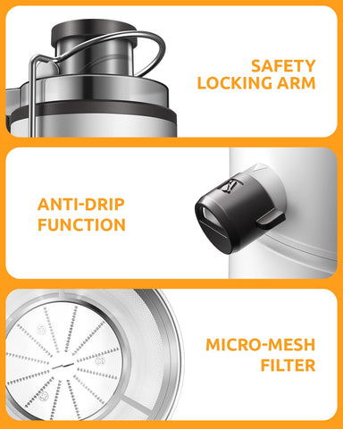 GDOR cleaning brush helps quick post-juice cleanup.