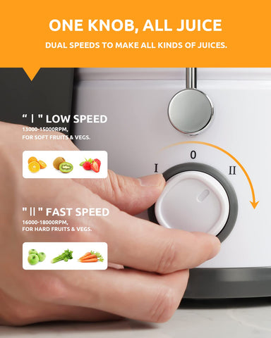 GDOR built-in foam separator reduces foam for clearer juice.