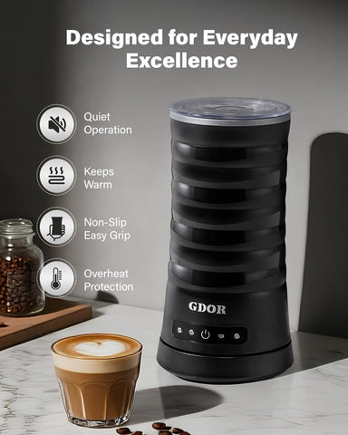 Easy wipe-down with the GDOR frother after each use.